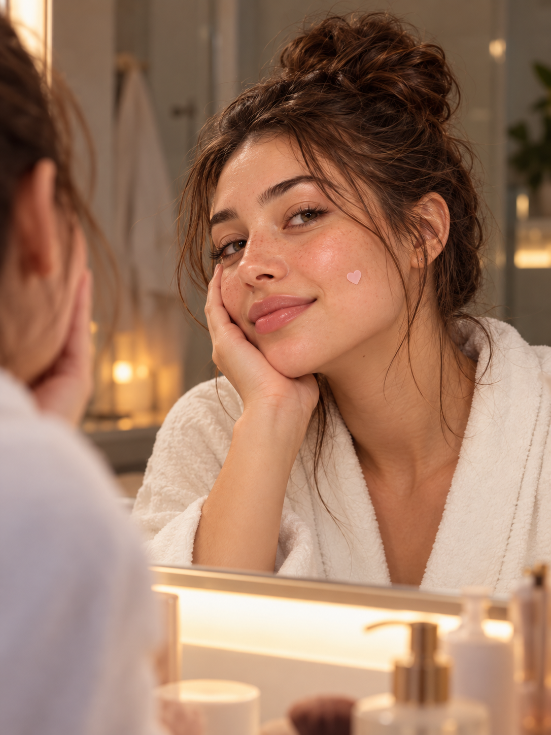 Woman enjoying an everyday skincare routine